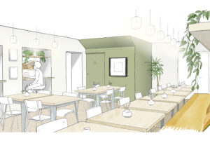 Vue intérieure sur le bar