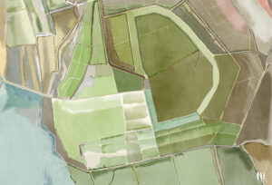 Vue aérienne à la palette graphique