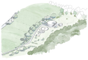 Vue aérienne - Station d'épuration de Guerlesquin