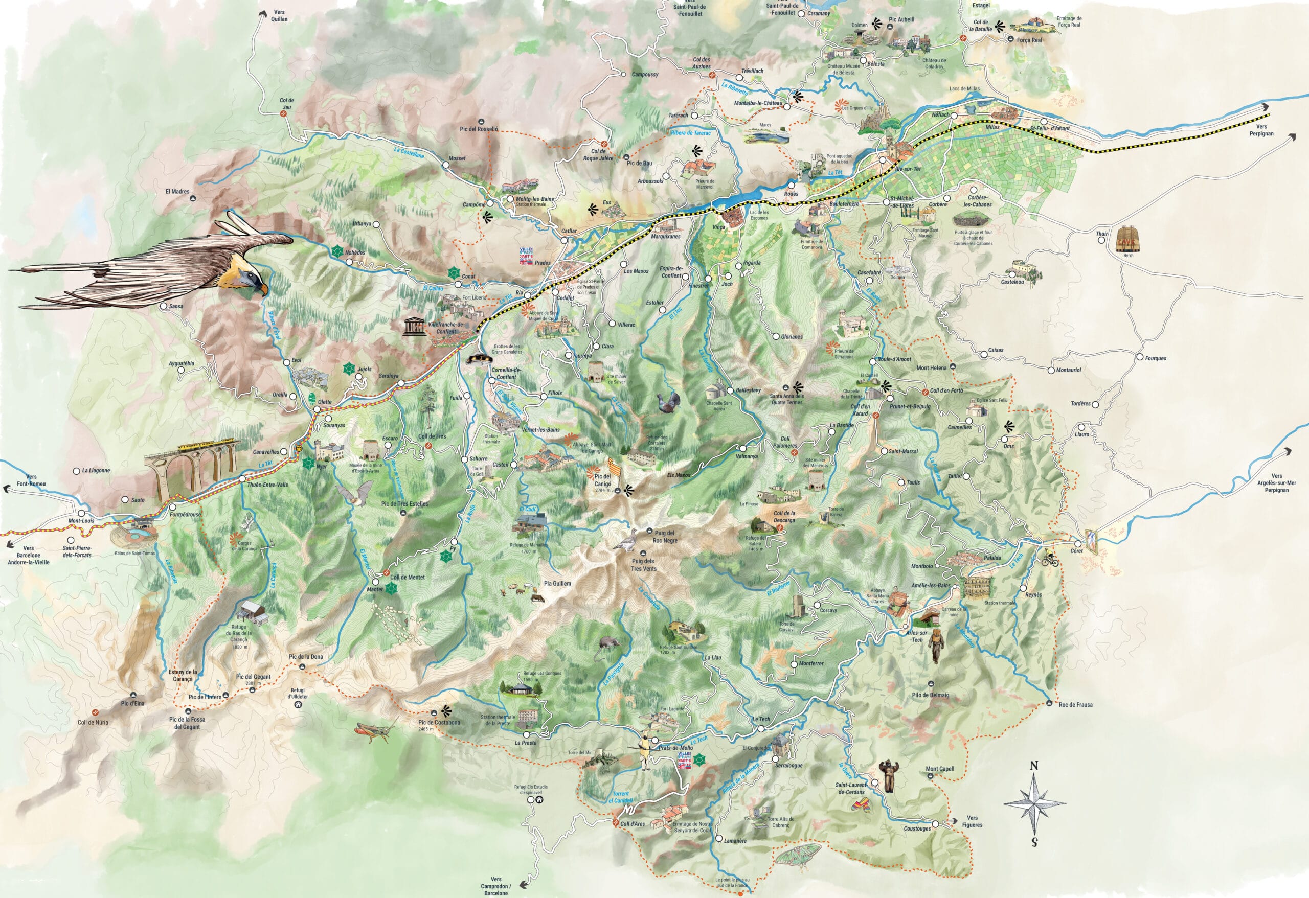 Carte Destination Massif du Canigo'